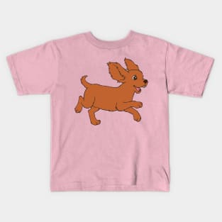 Happy Cavalier King Charles Spaniel Puppy Kids T-Shirt